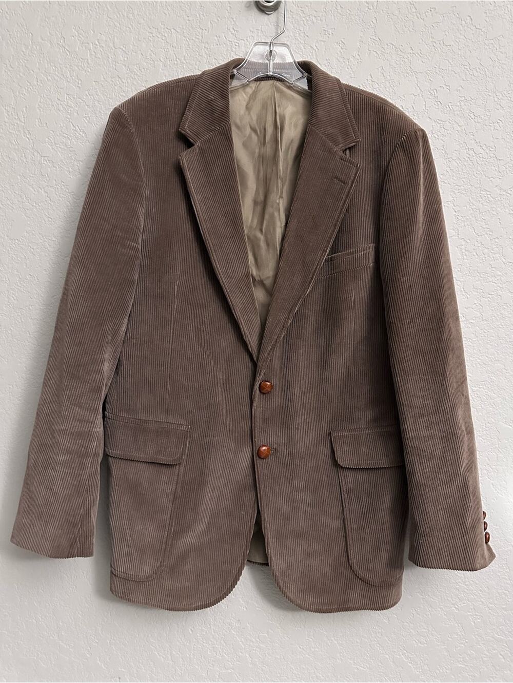 Vintage Leopold Price & Rolle Brown Corduroy Barrister Blazer 40R